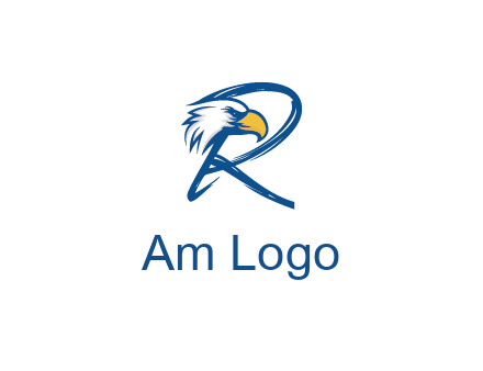 eagle head with letter R