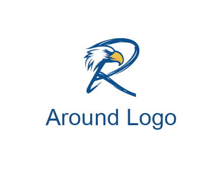 eagle head with letter R
