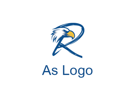eagle head with letter R