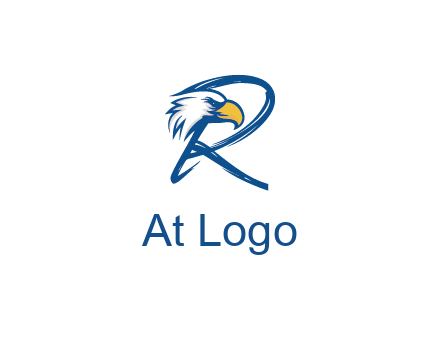 eagle head with letter R