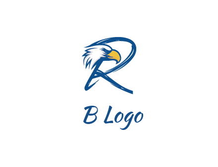 eagle head with letter R