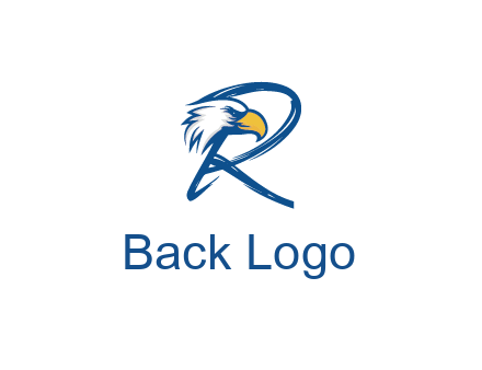 eagle head with letter R