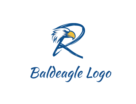 eagle head with letter R