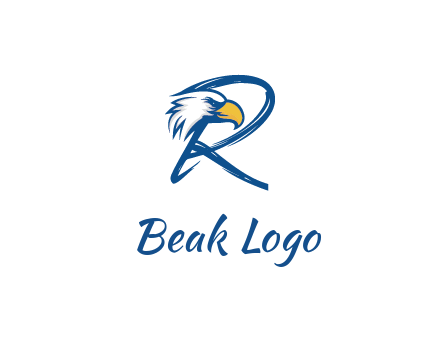 eagle head with letter R