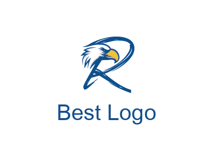 eagle head with letter R