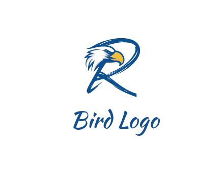 eagle head with letter R