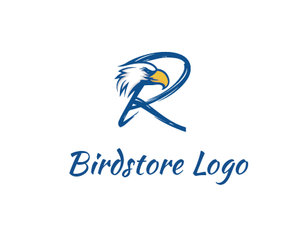 eagle head with letter R