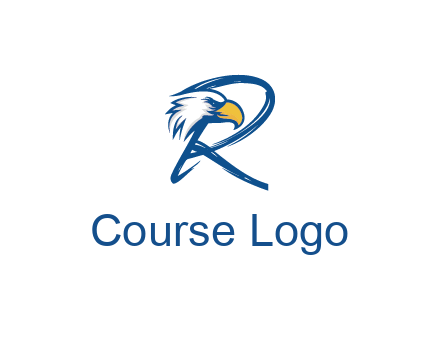 eagle head with letter R