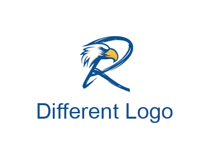 eagle head with letter R