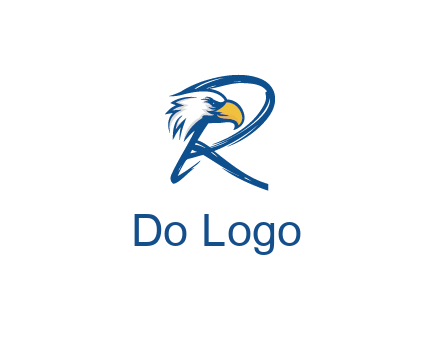 eagle head with letter R
