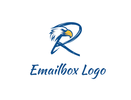 eagle head with letter R