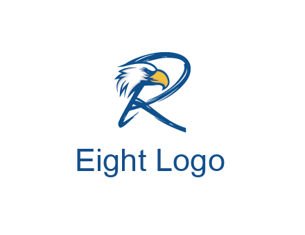 eagle head with letter R