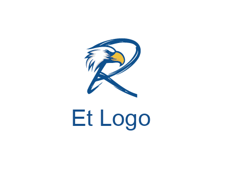 eagle head with letter R