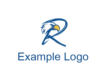eagle head with letter R