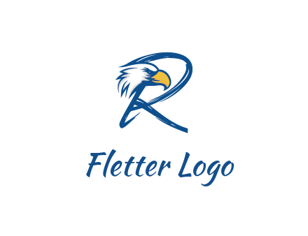 eagle head with letter R
