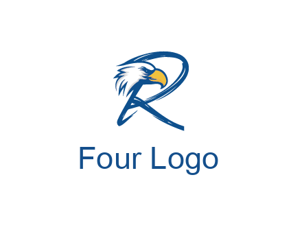 eagle head with letter R