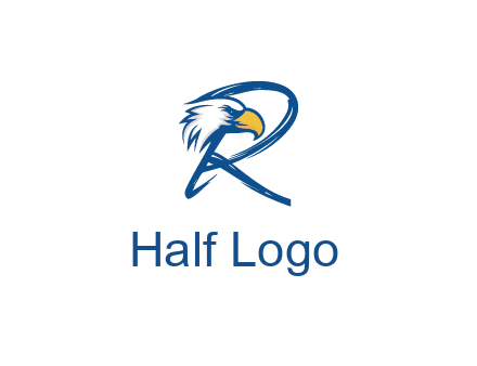 eagle head with letter R
