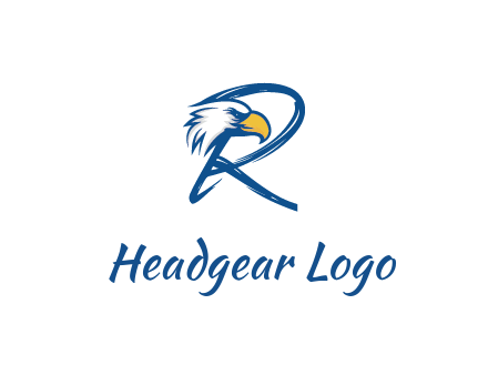 eagle head with letter R