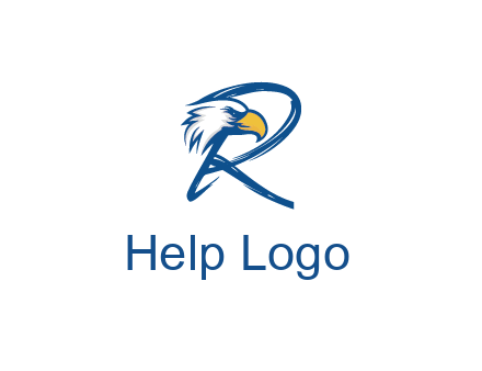 eagle head with letter R
