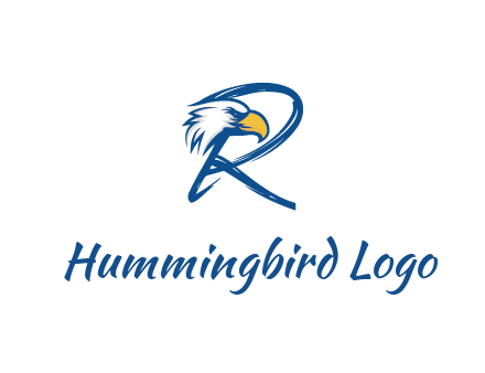 eagle head with letter R