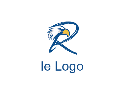 eagle head with letter R