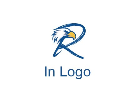 eagle head with letter R