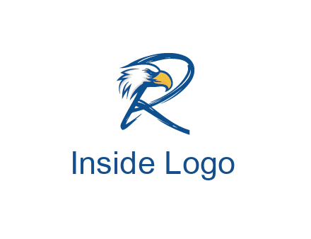 eagle head with letter R