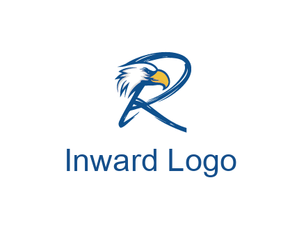 eagle head with letter R