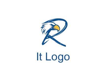 eagle head with letter R