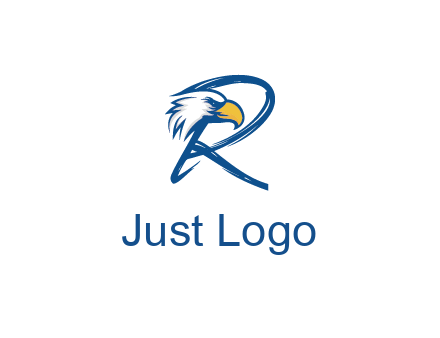 eagle head with letter R