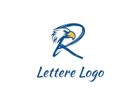 eagle head with letter R