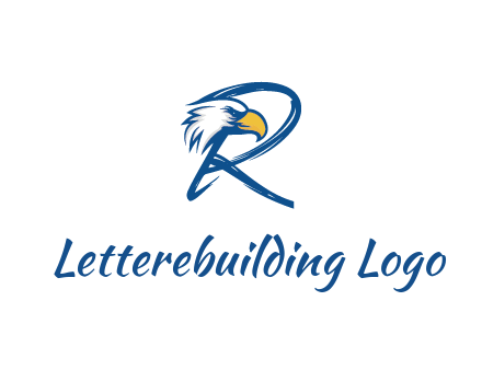 eagle head with letter R