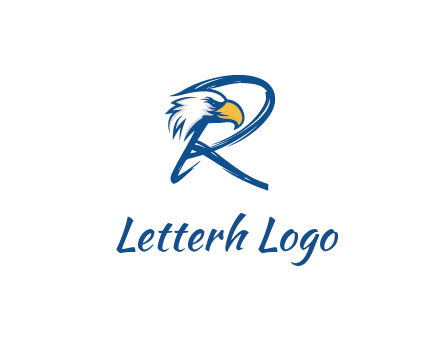 eagle head with letter R