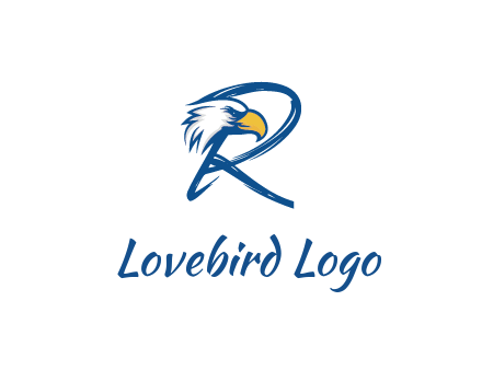 eagle head with letter R
