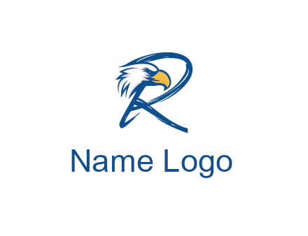eagle head with letter R