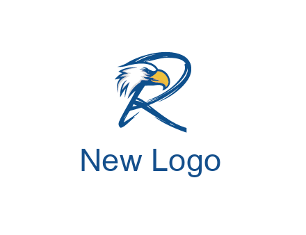 eagle head with letter R