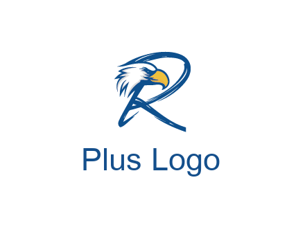 eagle head with letter R