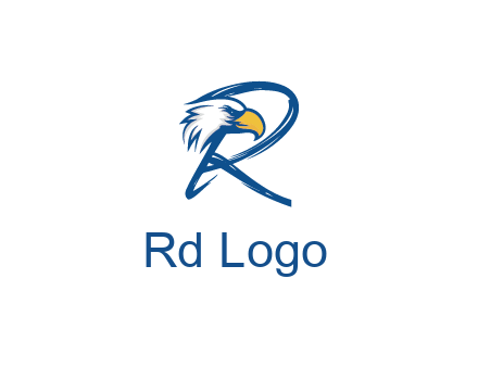 eagle head with letter R