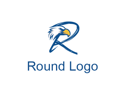 eagle head with letter R
