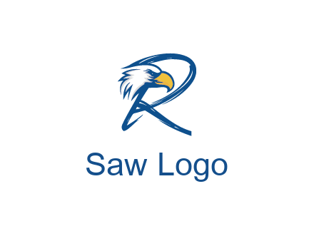 eagle head with letter R