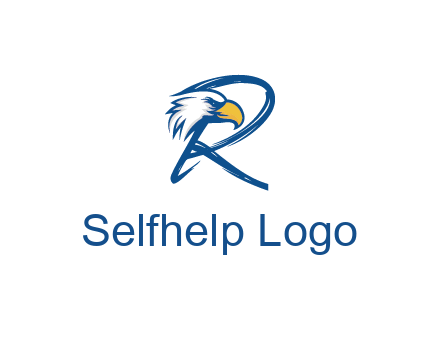 eagle head with letter R