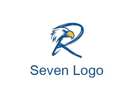 eagle head with letter R