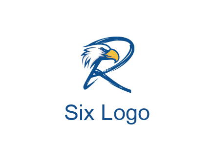 eagle head with letter R