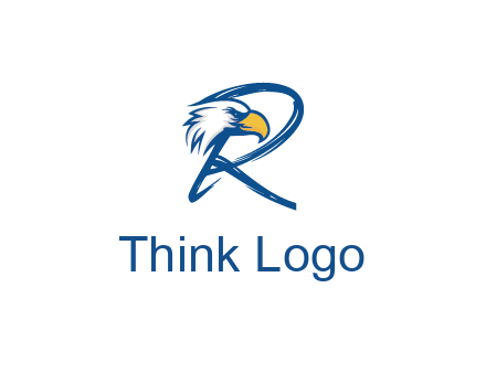 eagle head with letter R