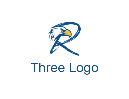 eagle head with letter R