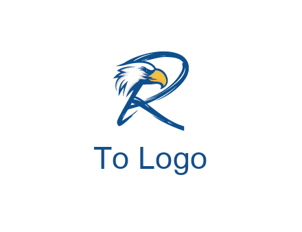 eagle head with letter R