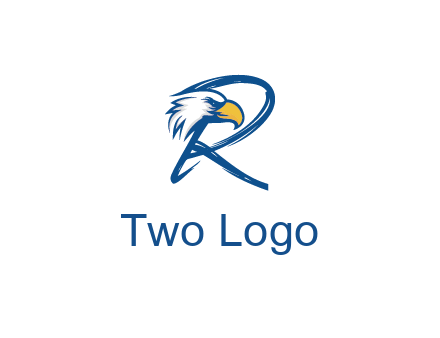 eagle head with letter R
