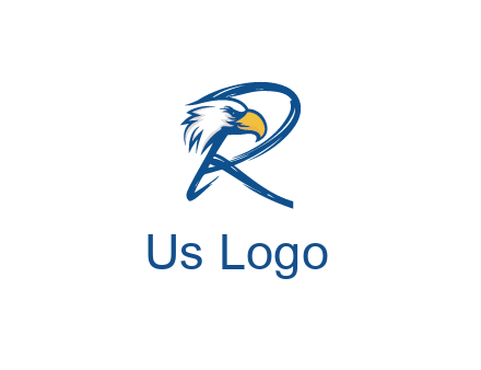 eagle head with letter R