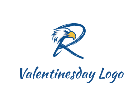 eagle head with letter R