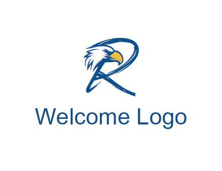 eagle head with letter R